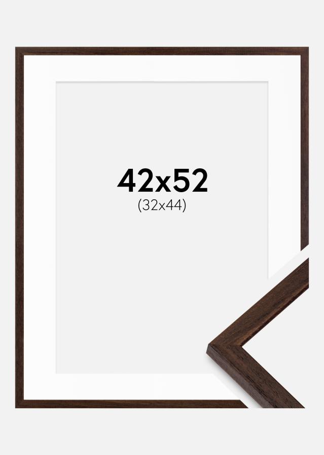 Cadre Edsbyn Noyer 42x52 cm - Passe-partout Blanc 33x45 cm