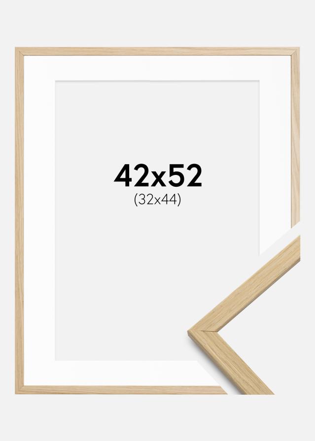 Cadre Edsbyn Chêne 42x52 cm - Passe-partout Blanc 33x45 cm