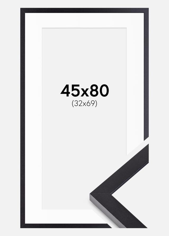 Cadre Selection Noir 45x80 cm - Passe-partout Blanc 33x70 cm