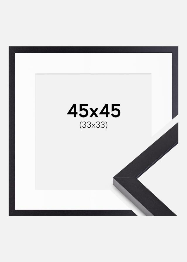 Cadre Selection Noir 45x45 cm - Passe-partout Blanc 34x34 cm