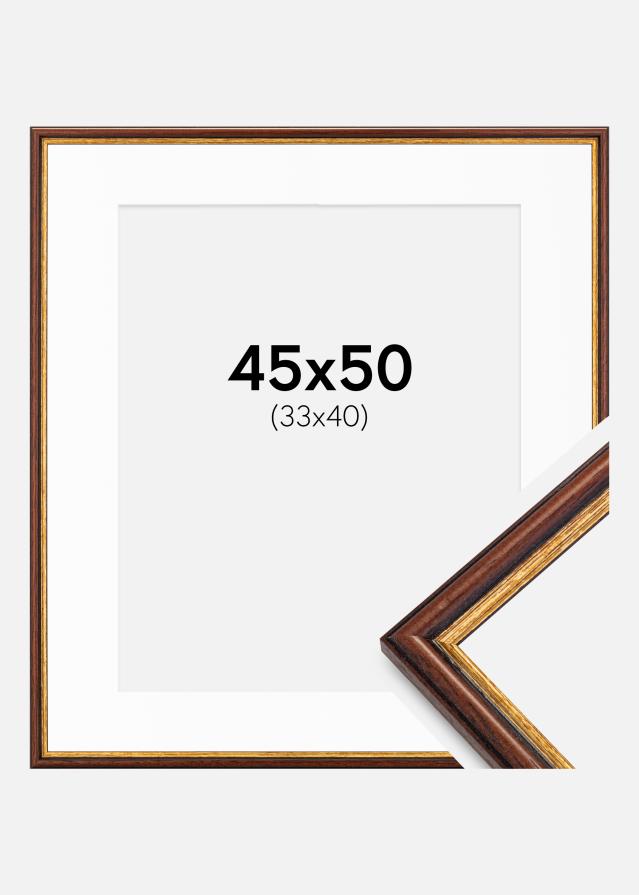 Cadre Horndal Marron 45x50 cm - Passe-partout Blanc 34x41 cm