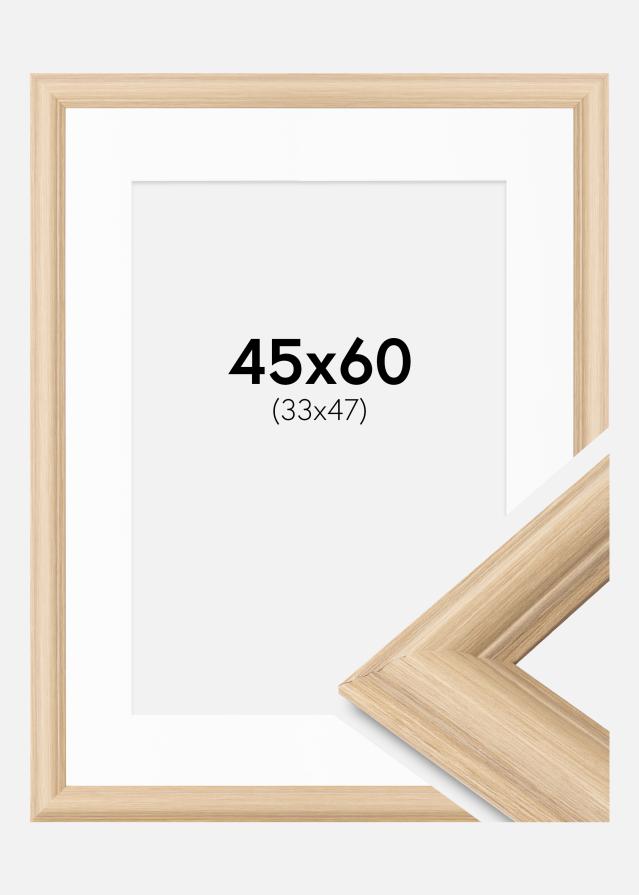 Cadre Västkusten Chêne 45x60 cm - Passe-partout Blanc 34x48 cm