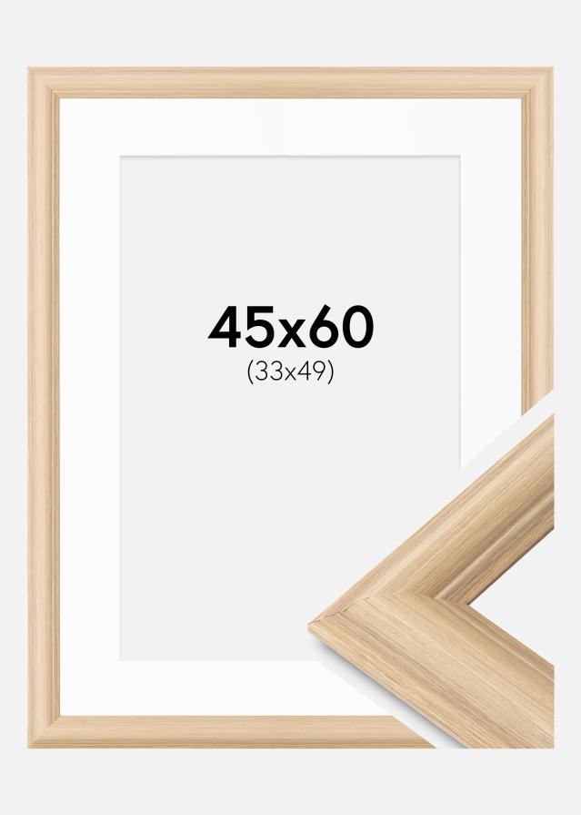Cadre Västkusten Chêne 45x60 cm - Passe-partout Blanc 34x50 cm