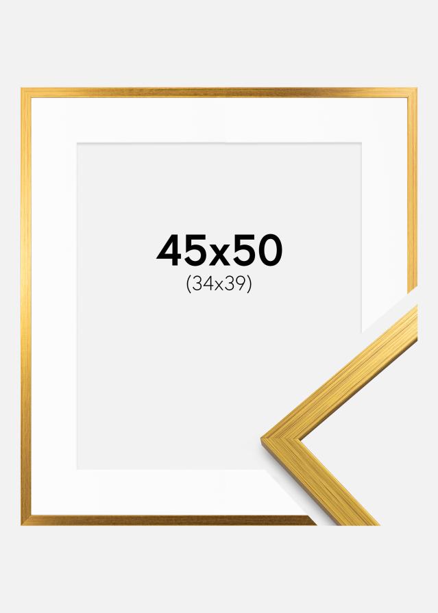 Cadre Edsbyn Or 45x50 cm - Passe-partout Blanc 35x40 cm
