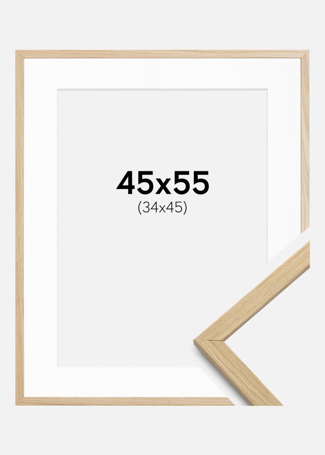 Cadre Edsbyn chêne 45x55 cm - Passe-partout blanc 35x46 cm