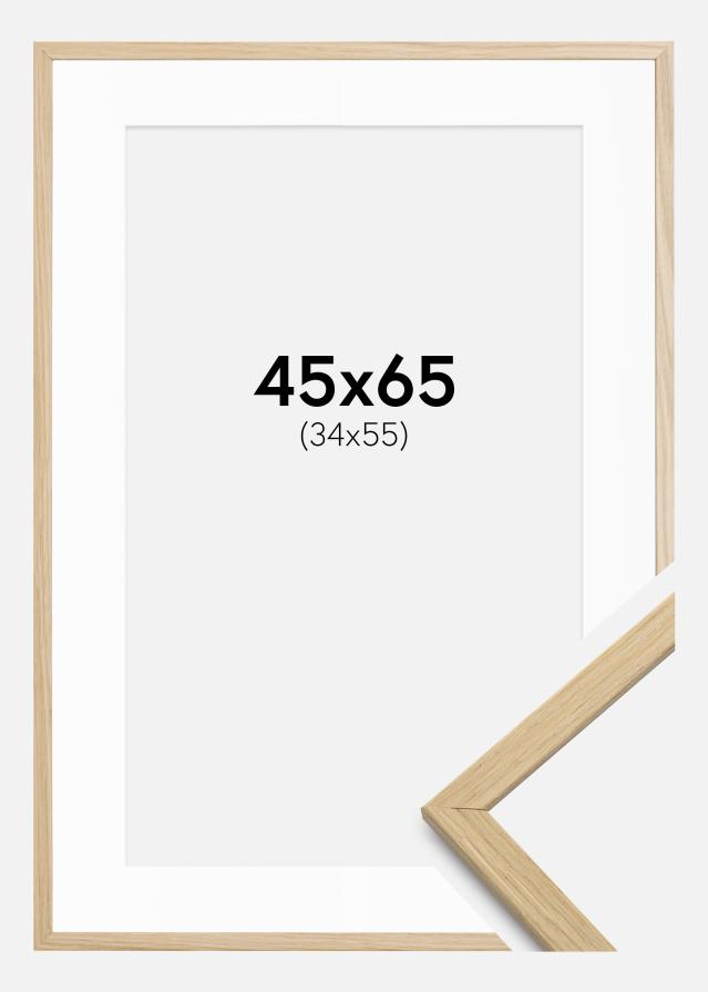 Cadre Edsbyn Chêne 45x65 cm - Passe-partout Blanc 35x56 cm