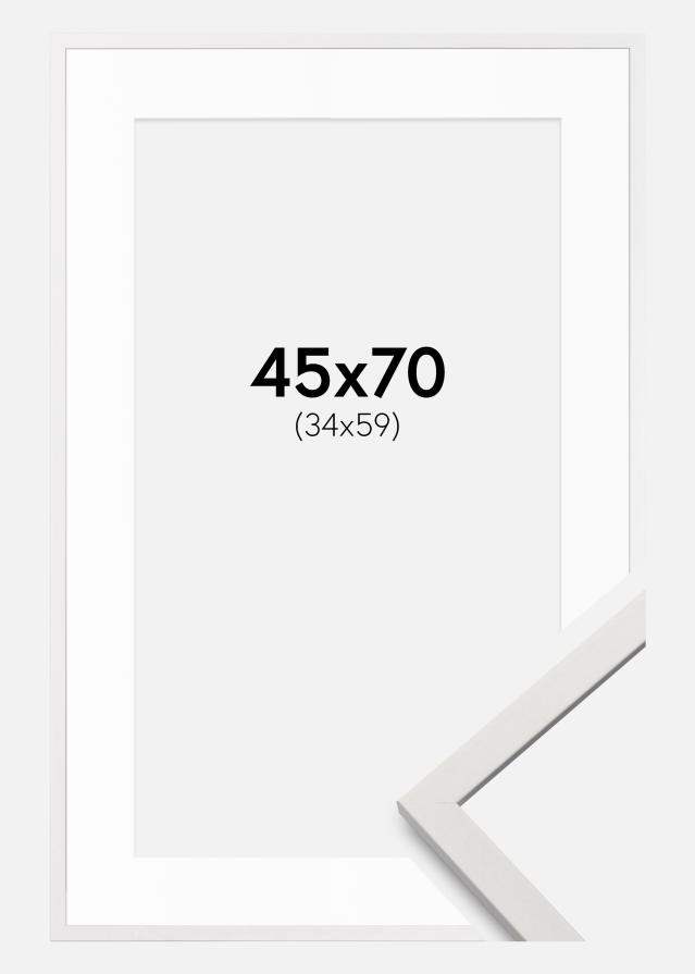 Cadre Edsbyn Blanc 45x70 cm - Passe-partout Blanc 35x60 cm