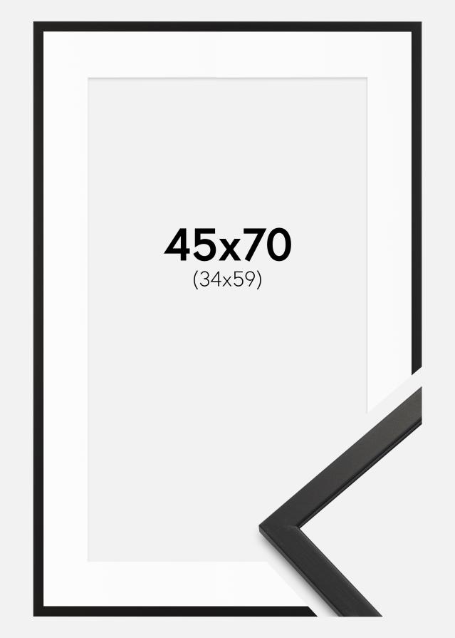 Cadre Edsbyn Noir 45x70 cm - Passe-partout Blanc 35x60 cm