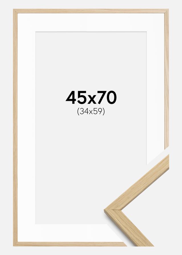 Cadre Edsbyn Chêne 45x70 cm - Passe-partout Blanc 35x60 cm