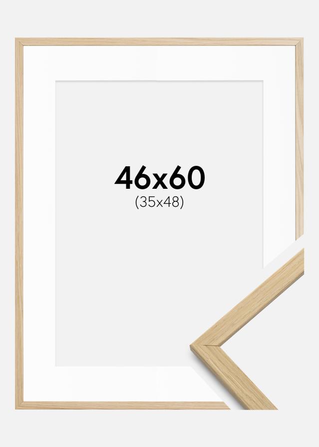 Cadre Edsbyn Chêne 46x60 cm - Passe-partout Blanc 36x49 cm
