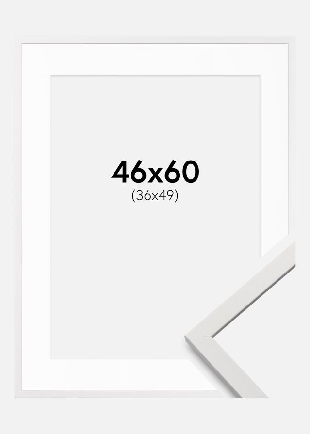 Cadre Edsbyn Blanc 46x60 cm - Passe-partout Blanc 37x50 cm