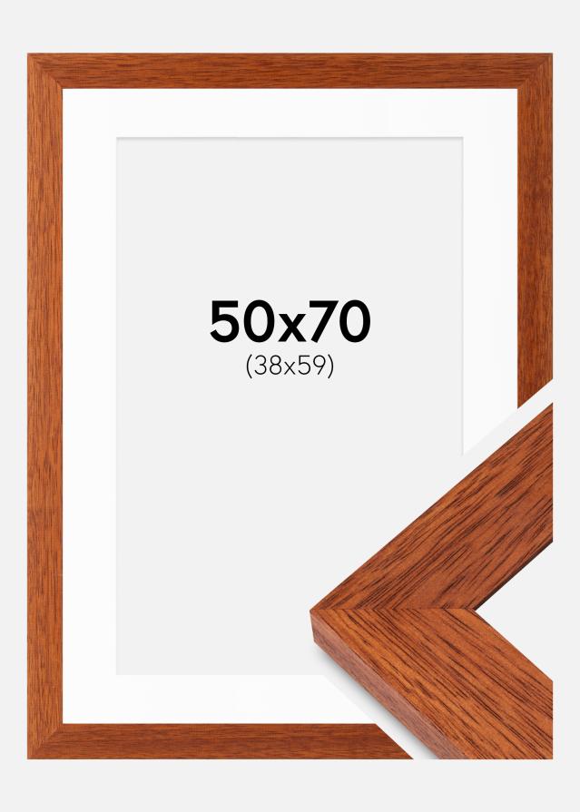 Cadre Juno Cerise 50x70 cm - Passe-partout Blanc 39x60 cm