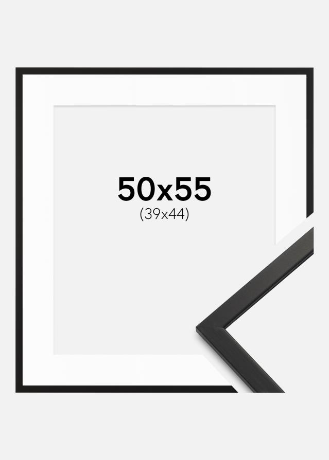 Cadre Edsbyn Noir 50x55 cm - Passe-partout Blanc 40x45 cm