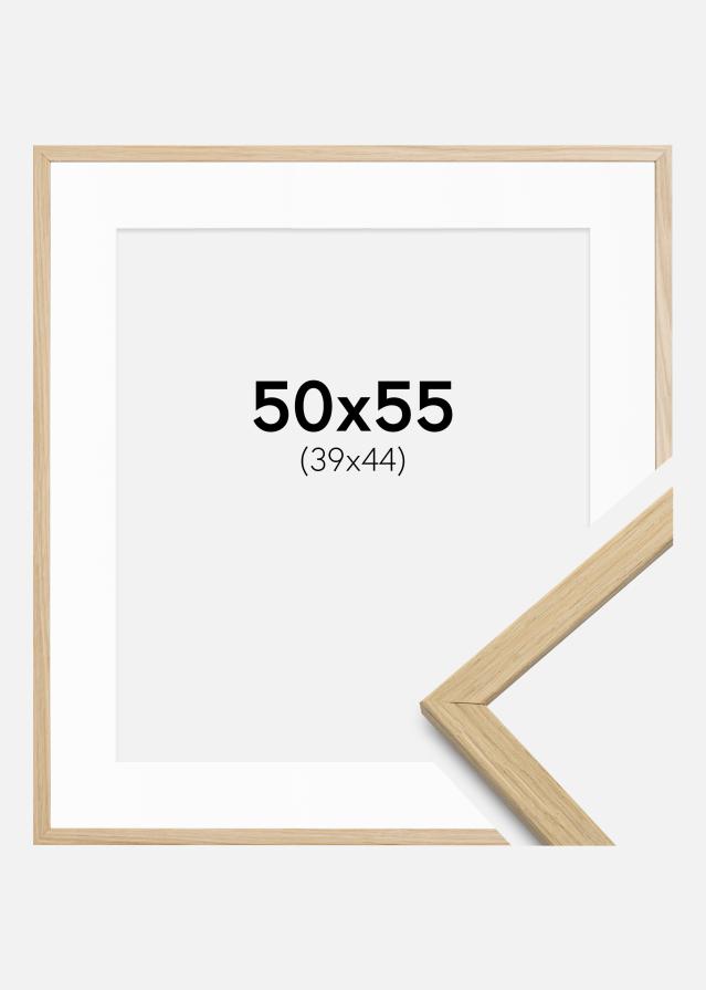 Cadre Edsbyn Chêne 50x55 cm - Passe-partout Blanc 40x45 cm