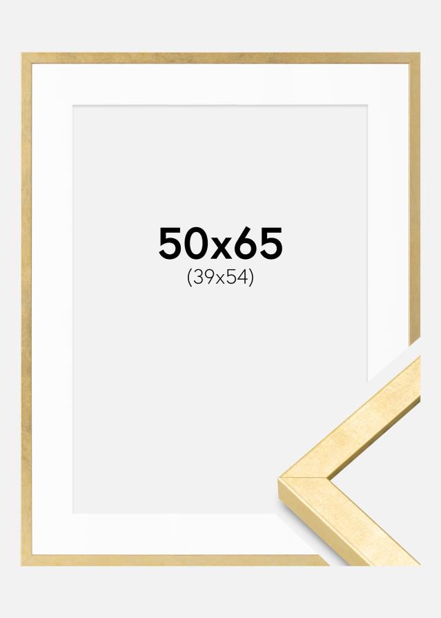 Cadre Ares Or 50x65 cm - Passe-partout Blanc 40x55 cm