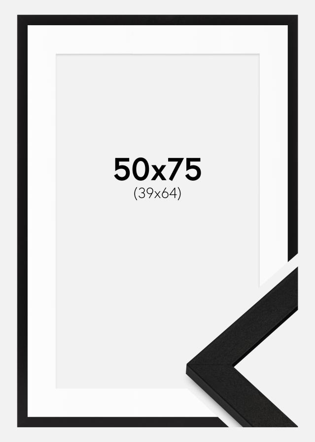 Cadre BGA Classic Noir 50x75 cm - Passe-partout Blanc 40x65 cm