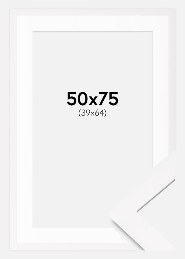 Cadre BGA Classic Blanc 50x75 cm - Passe-partout Blanc 40x65 cm