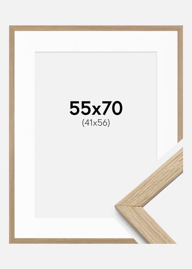 Cadre Stilren Chêne 55x70 cm - Passe-partout Blanc 42x57 cm