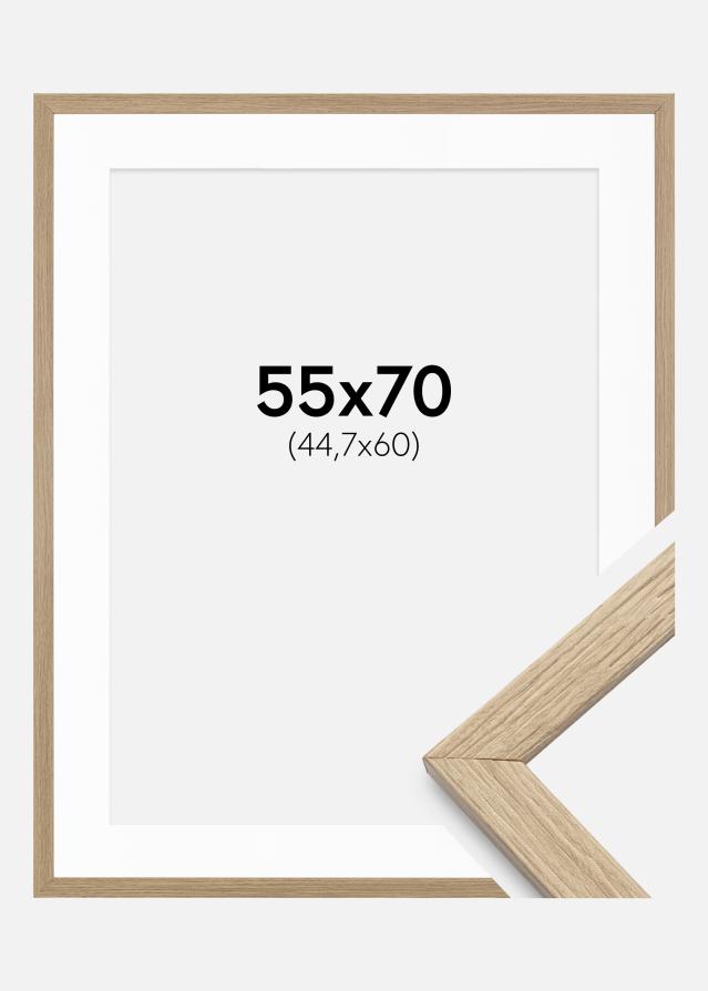 Cadre Stilren Chêne 55x70 cm - Passe-partout Blanc 45,7x61 cm