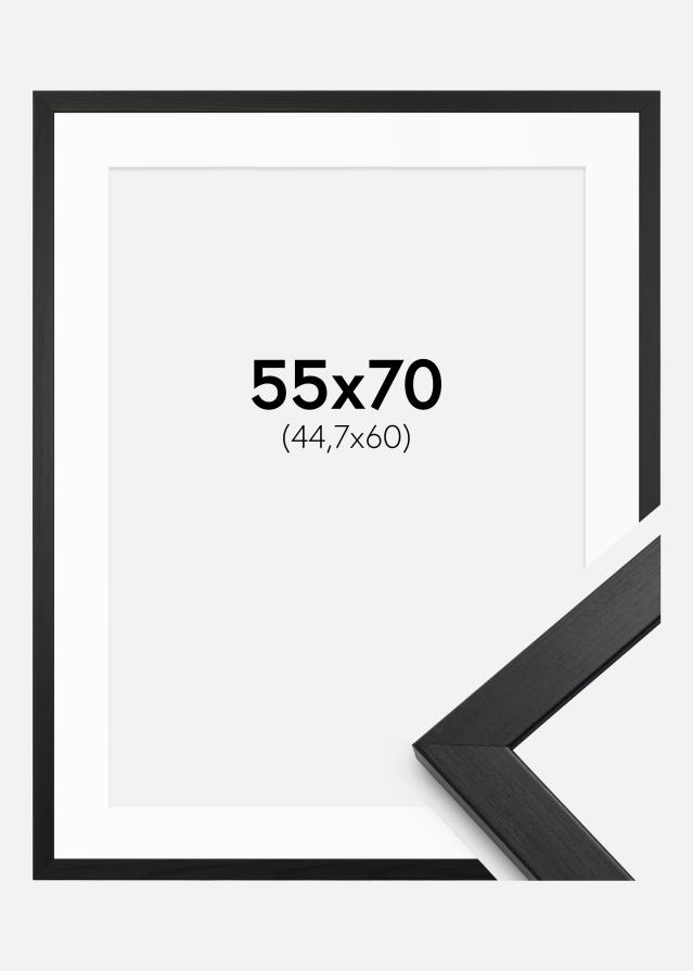 Cadre Stilren Noir 55x70 cm - Passe-partout Blanc 45,7x61 cm