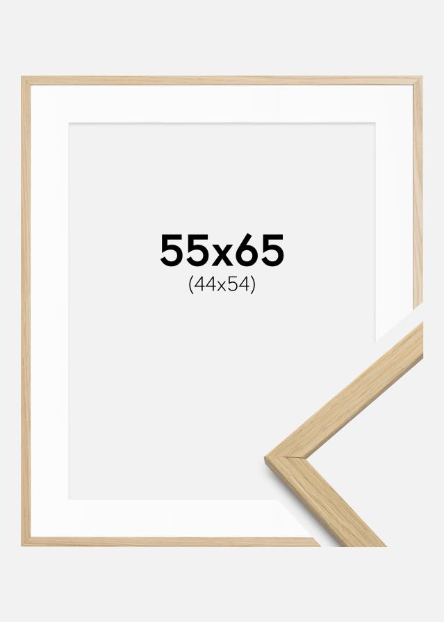 Cadre Edsbyn Chêne 55x65 cm - Passe-partout Blanc 45x55 cm
