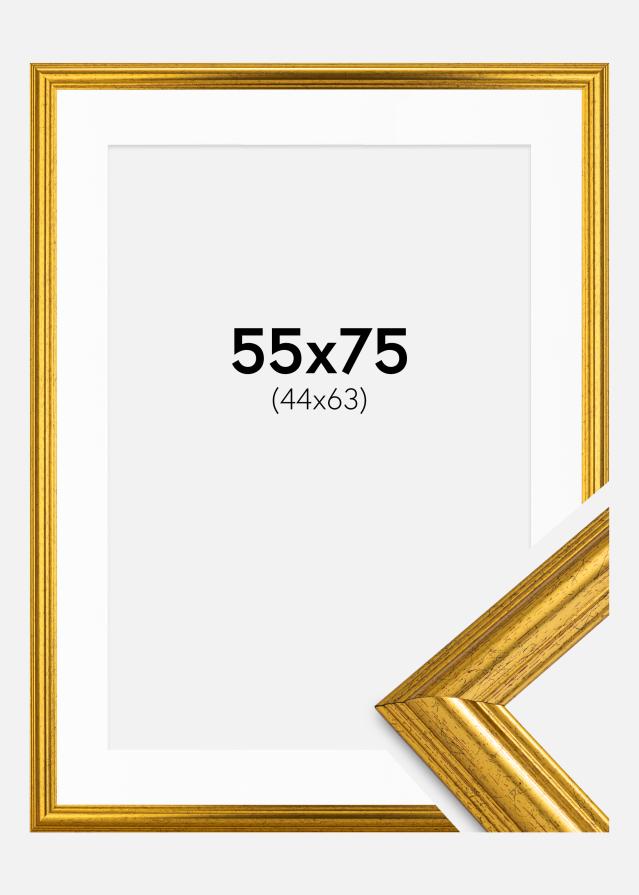 Cadre Västkusten Or 55x75 cm - Passe-partout Blanc 45x64 cm