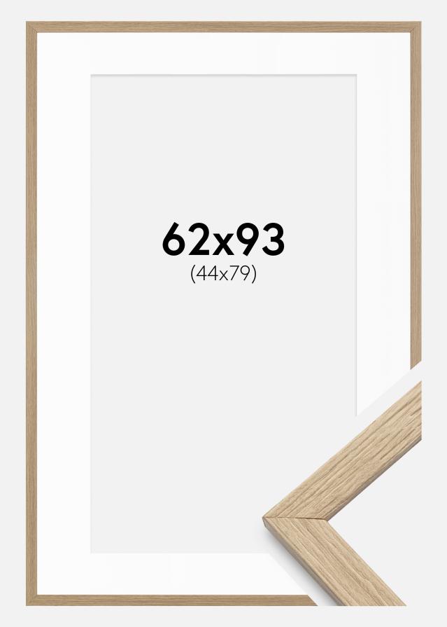 Cadre Stilren Chêne 62x93 cm - Passe-partout Blanc 45x80 cm