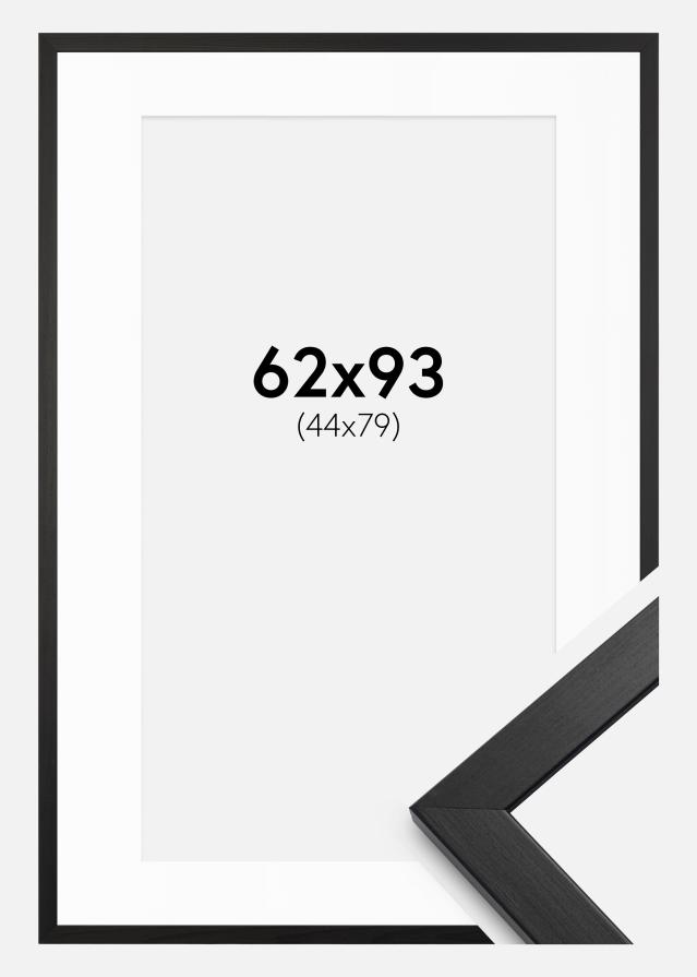 Cadre Stilren Noir 62x93 cm - Passe-partout Blanc 45x80 cm