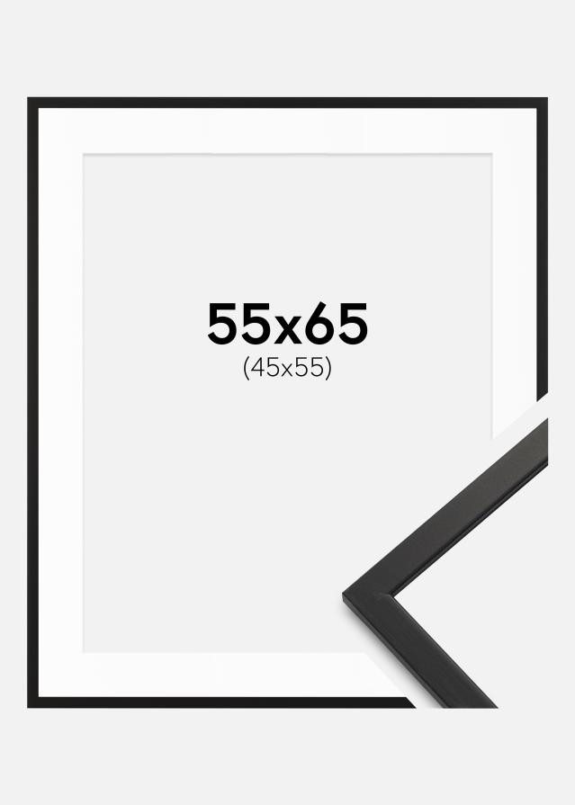 Cadre Edsbyn Noir 55x65 cm - Passe-partout Blanc 46x56 cm
