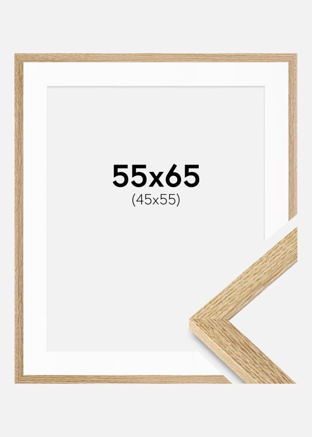 Cadre Selection Chêne 55x65 cm - Passe-partout Blanc 46x56 cm