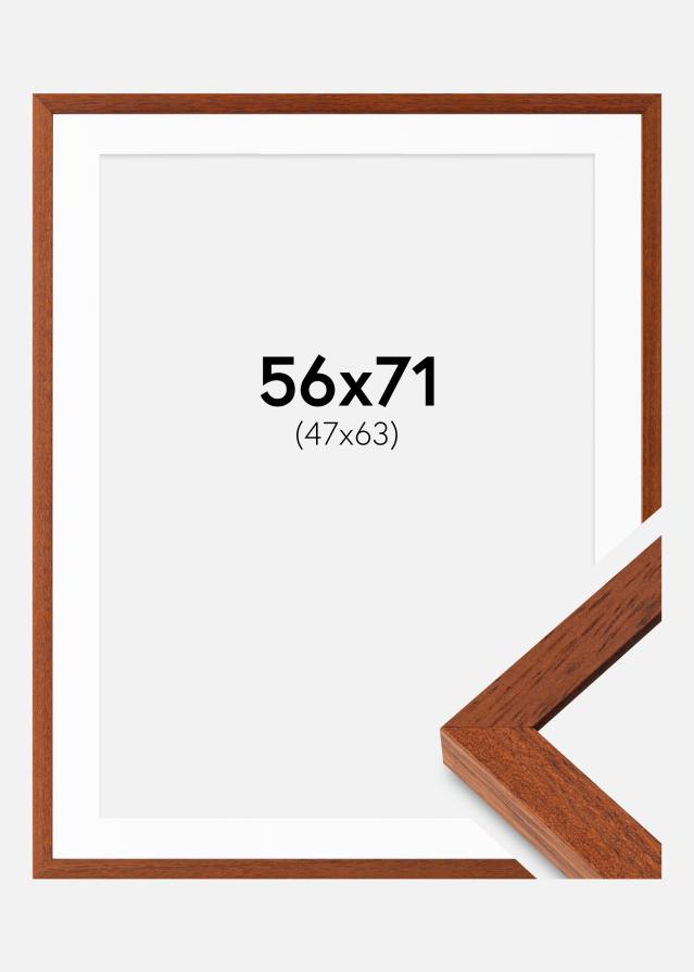 Cadre Hermes Cerise 56x71 cm - Passe-partout Blanc 48x64 cm