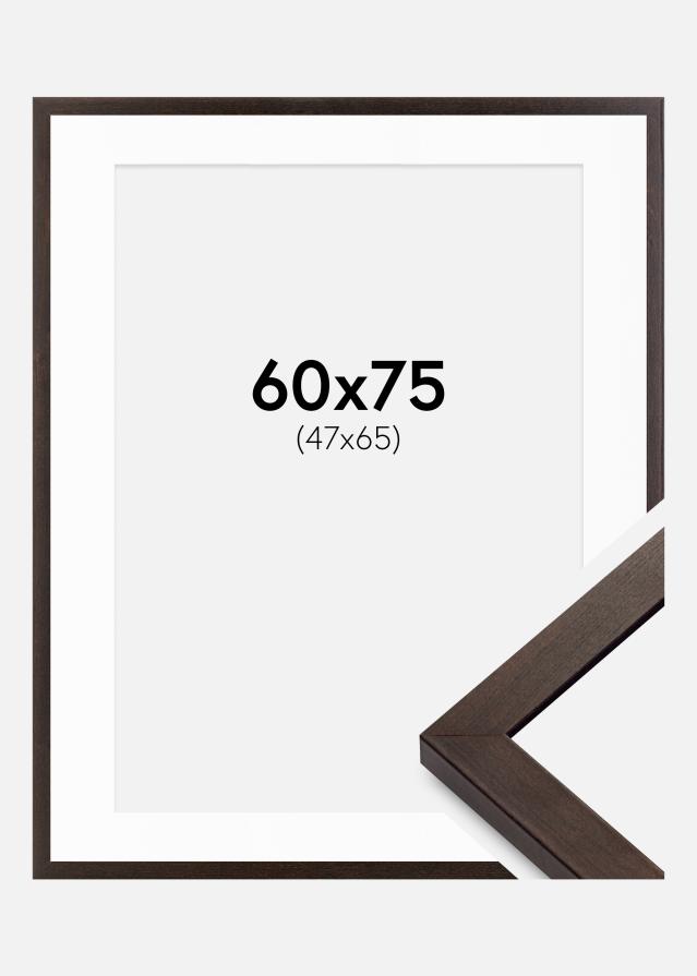Cadre Selection Noyer 60x75 cm - Passe-partout Blanc 48x66 cm