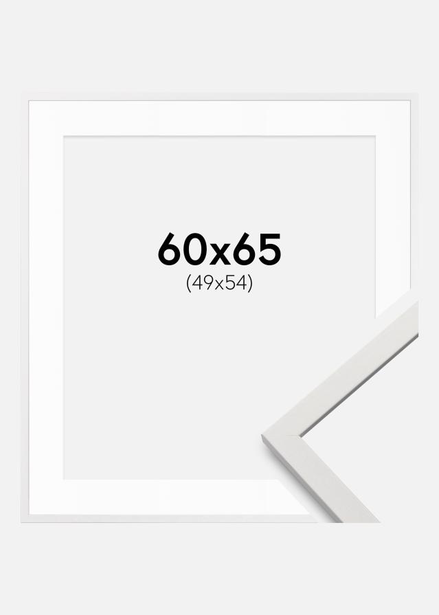 Cadre Edsbyn Blanc 60x65 cm - Passe-partout Blanc 50x55 cm