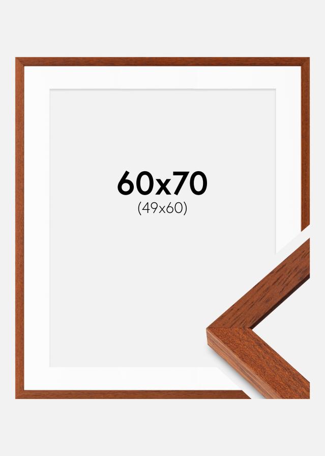 Cadre Hermes Cerise 60x70 cm - Passe-partout Blanc 50x61 cm