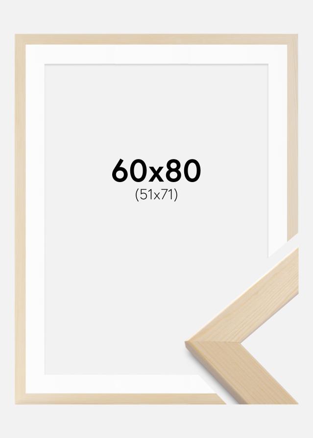Cadre Trendline Nature 60x80 cm - Passe-partout Blanc 52x72 cm