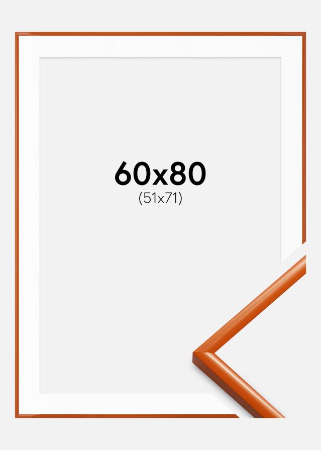 Cadre New Lifestyle Orange 60x80 cm - Passe-partout Blanc 52x72 cm