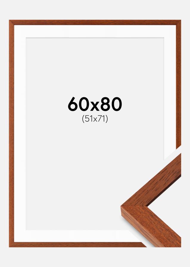Cadre Hermes Cerise 60x80 cm - Passe-partout Blanc 52x72 cm