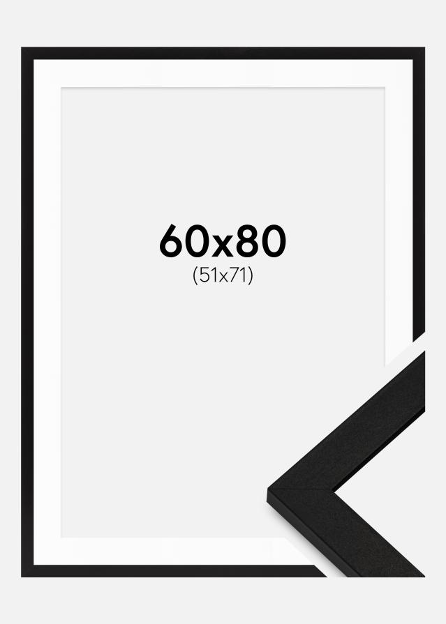 Cadre BGA Classic Noir 60x80 cm - Passe-partout Blanc 52x72 cm