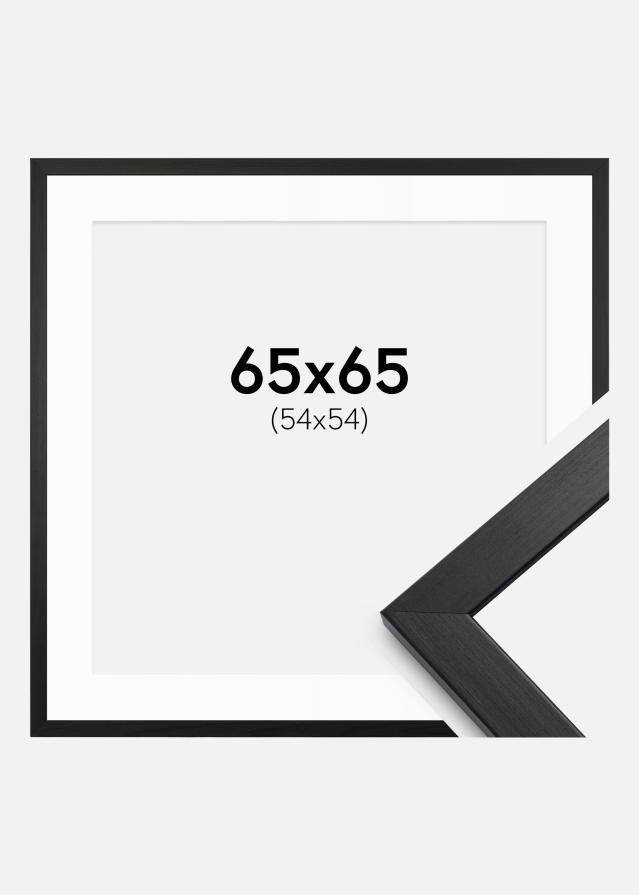 Cadre Stilren Noir 65x65 cm - Passe-partout Blanc 55x55 cm