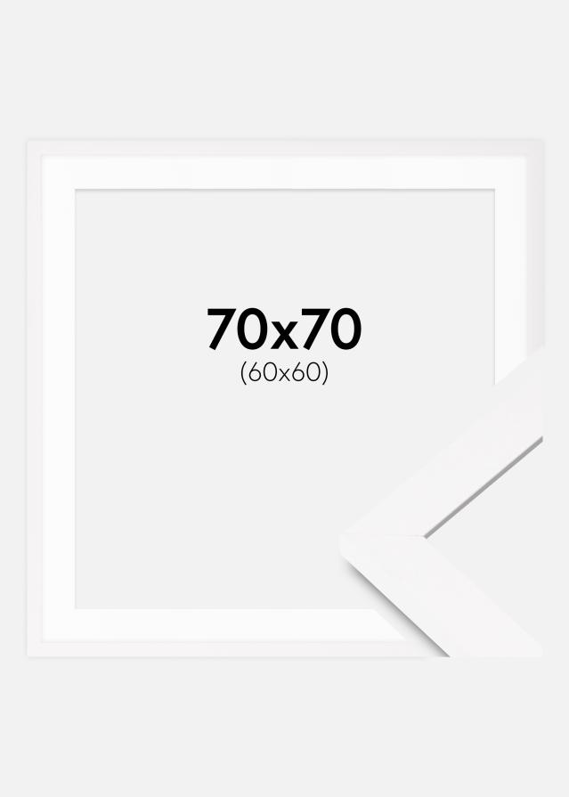 Cadre BGA Classic Blanc 70x70 cm - Passe-partout Blanc 61x61 cm