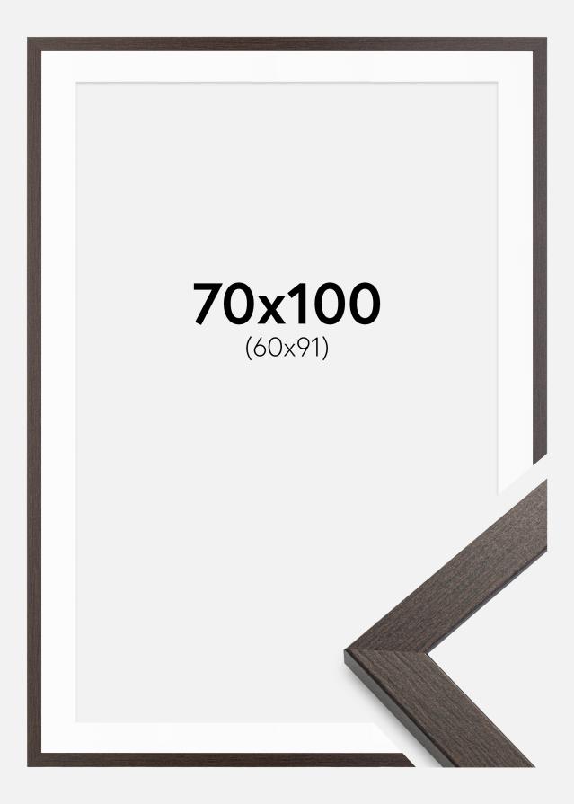 Cadre Stilren Wenge 70x100 cm - Passe-partout Blanc 61x92 cm