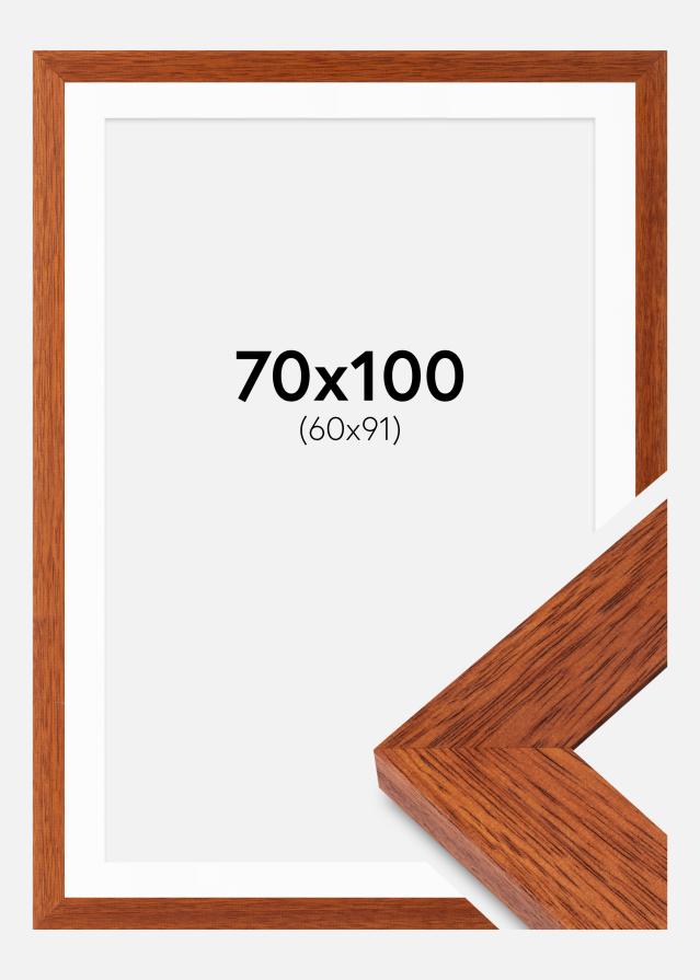 Cadre Juno Cerise 70x100 cm - Passe-partout Blanc 61x92 cm