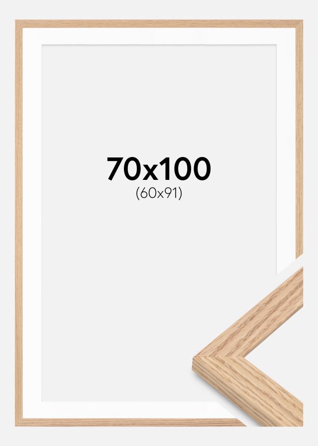 Cadre Tidlös Chêne Massif 70x100 cm - Passe-partout Blanc 61x92 cm