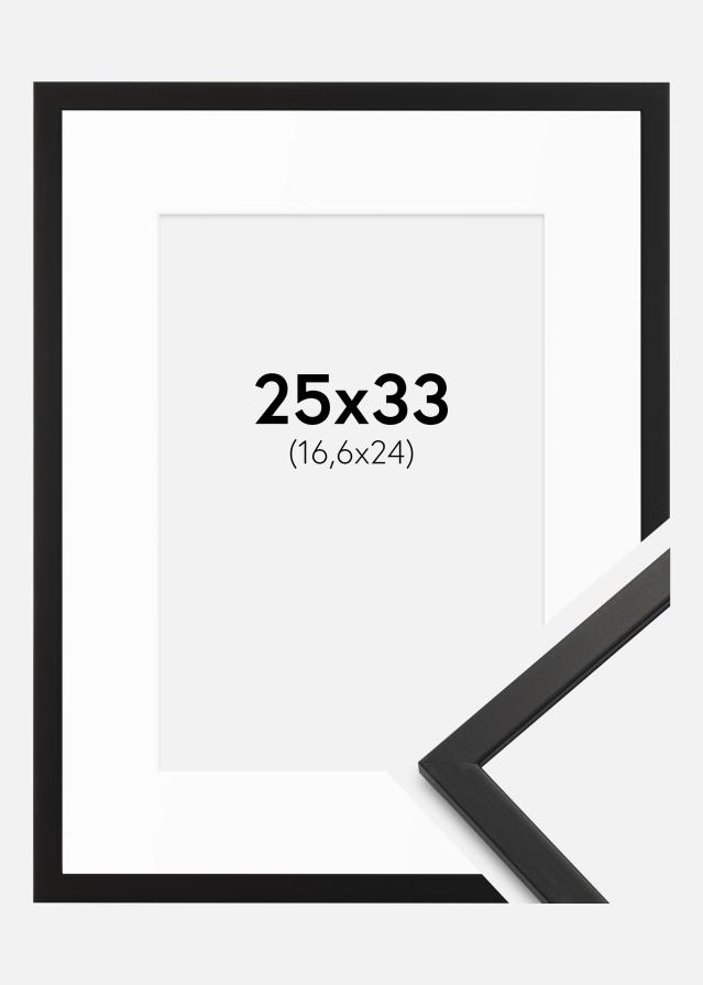 Cadre Edsbyn Noir 25x33 cm - Passe-partout Blanc B5 176x250 mm