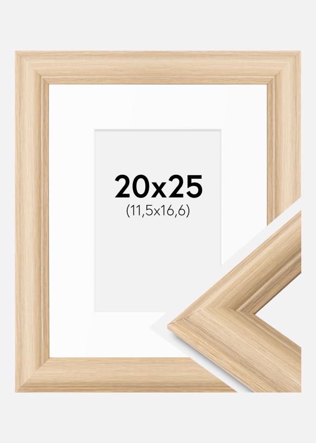 Cadre Västkusten Chêne 20x25 cm - Passe-partout Blanc B6 125x176 mm