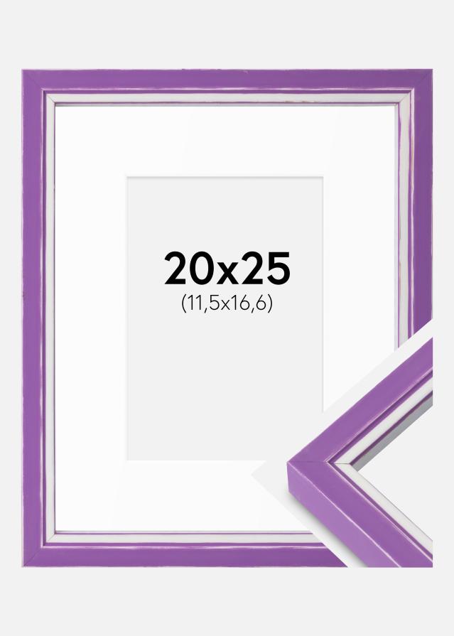 Cadre Diana Violet 20x25 cm - Passe-partout Blanc B6 125x176 mm