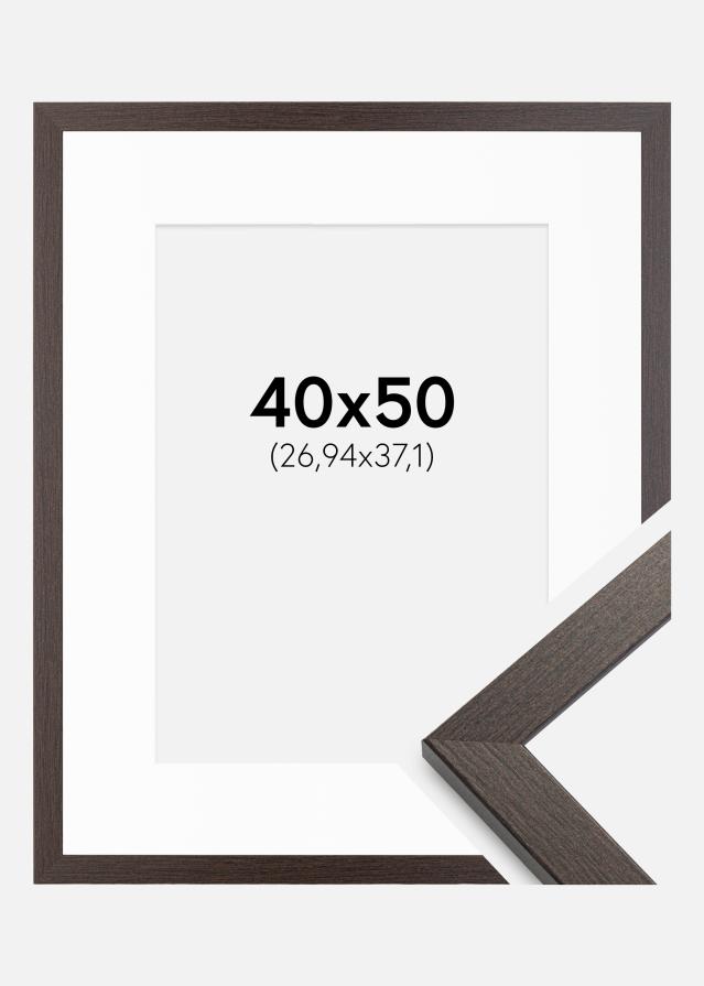 Cadre Stilren Wenge 40x50 cm - Passe-partout Blanc 11x15 inches