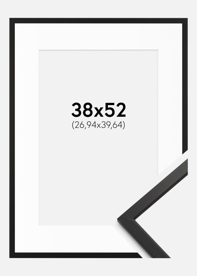 Cadre Edsbyn Noir 38x52 cm - Passe-partout Blanc 11x16 inches