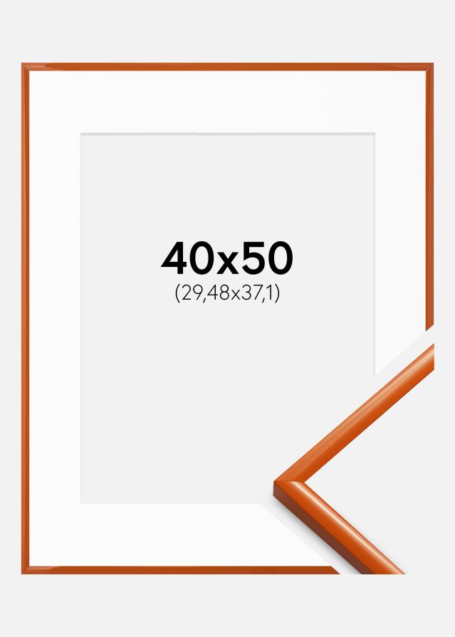 Cadre New Lifestyle Orange 40x50 cm - Passe-partout Blanc 12x15 inches