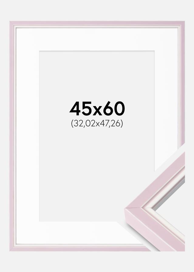 Cadre Diana Rose 45x60 cm - Passe-partout Blanc 13x19 inches